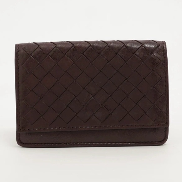 Bottega Veneta Handbags - Bottega Veneta Intrecciato Folded Wallet - Dark Brown